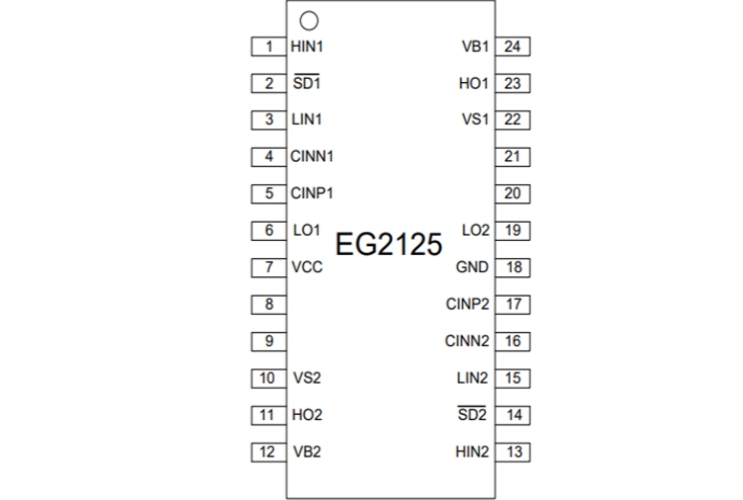 EG2125：高性能雙路比較器全橋驅動芯片，融閤多重保護與高性價比