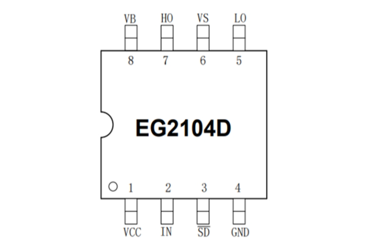 EG2104D：帶SD保護功能的高性價比MOS/IGBT柵極驅動芯片，專用於無刷電機與DC-DC電源控製