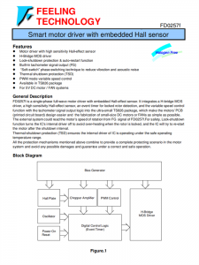 FD0257F 带有嵌入式霍尔传感器的智能电机驱动器芯片