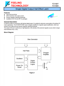 FD168Y/FD168H 单数字输出霍尔效应锁存器芯片