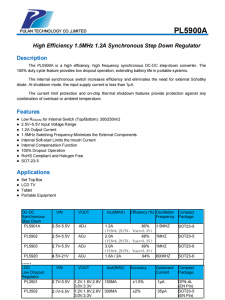 PL5900A 1.2A同步降压调节器