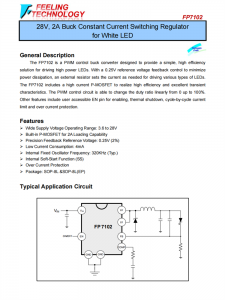 FP7102 28V，2A降压，白色LED的恒流开关调节器芯片