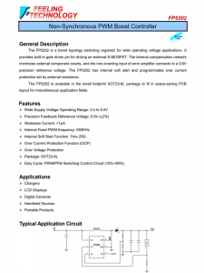 FP5202 非同步的PWM提升控制器芯片