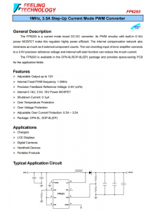 FP6293 1MHz，3.5A升压电流模式PWM转换器IC 