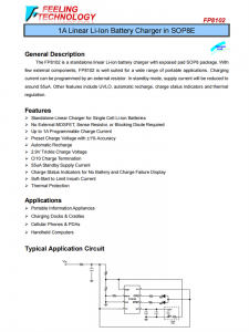 FP8102 1A线性锂离子电池充电器