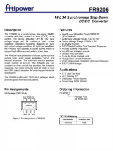 FR9206 SOT23-6 3A同步降压芯片 DC-DC转换器