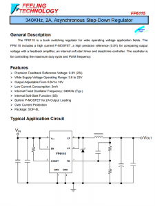 FP6115 340 KHz、2A，异步降压调节器芯片