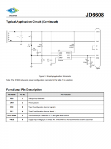 JD6608 协议控制IC USB-PD 3.0与PPS控制器 
