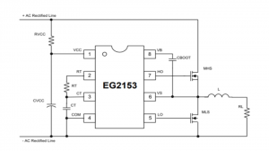 EG2153：高壓高速功率MOSFET/IGBT柵極驅動器，集成振蕩器與保護關斷功能