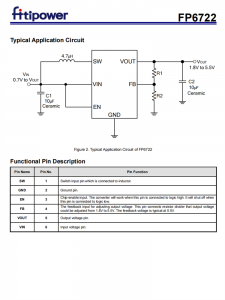 FP6722S6 SOT-23-6 低静止电流升压转换器