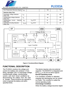 PL5353A 单电池锂离子/聚合物电池保护集成电路