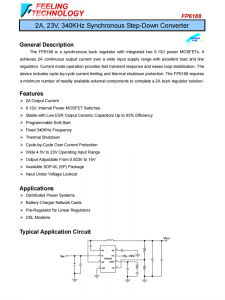 FP6188 2A、23V、340 KHz同步降压变频器芯片