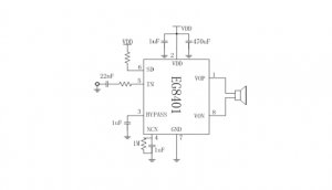 EG8401：高性能立体声D类放大器，带防失真功能及超低EMI，适用于便携设备