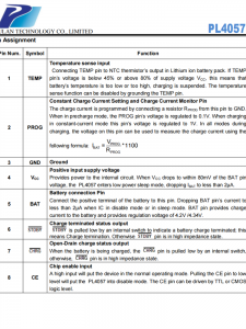PL4057 1A锂离子电池线性充电器芯片