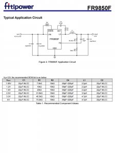 FR9850F SOT23-6 2A同步降压芯片 DC-DC转换器 百盛电子代理商