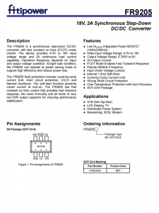 FR9205 18V、2A同步降压DC/DC转换器