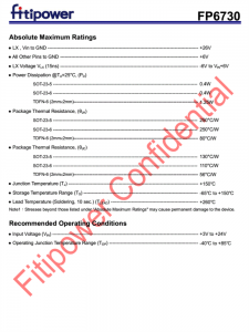 FP6730 1MHz 2.5A电流模式升压DC/DC转换器芯片 SOT23-5/6 TDFN-6