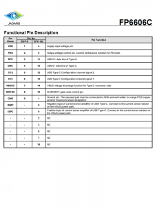 天德鈺FP6606C USB-PD3.0與Type-C協議控製器