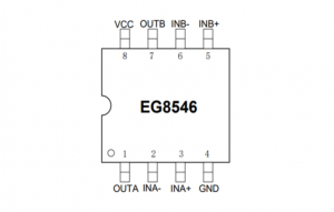 EG8546双路运放：低功耗、高速轨到轨，适用于单电源有源滤波与增益应用