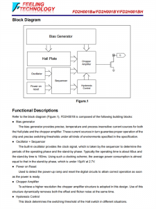 FD2H001BA/BY/BH 低功率霍尔开关芯片