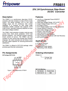 FR9811 2A同步降压IC DC-DC转换器 SOT23-6 百盛电子代理商