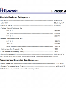 FP6381A 1.2A同步降压IC DC-DC变频器 SOT23-5 百盛电子代理商