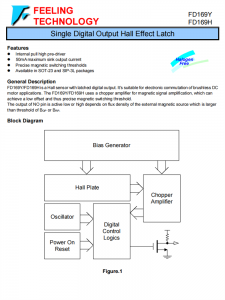 FD169Y/FD169H 单数字输出霍尔效应锁存器芯片