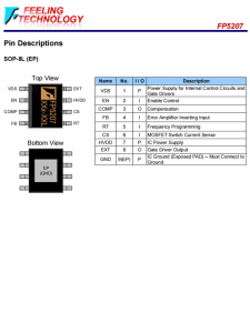 FP5207 非同步的PWM提升控制器芯片