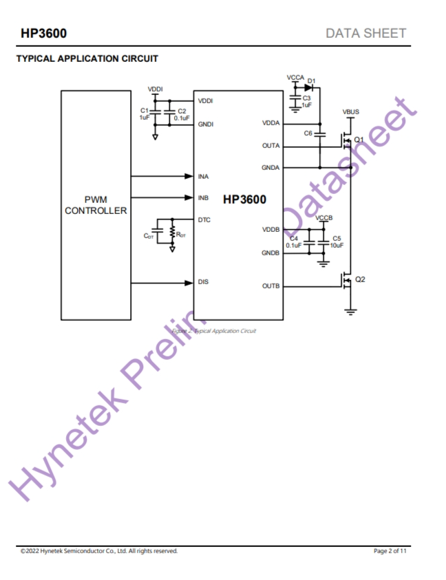 HP3600  双通道隔离式栅极驱动器IC