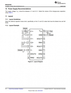 MAX3232EIDR    具有 ±15kV IEC-ESD 保护的 3V 至 5.5V 双通道 250kbps RS-232 线路驱动器/接收器