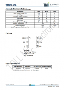 TMI32530  1MHz 18V 3A衕步COT降壓型轉換器 強製PWM操作