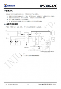 IP5306-I2C  2.1A 充電 2.4 A 放電高集成度移動電源 SOC