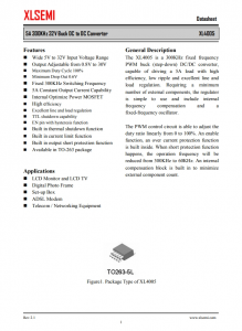 XL4005E1  5A 300KHz 32V 降压DC-DC转换器