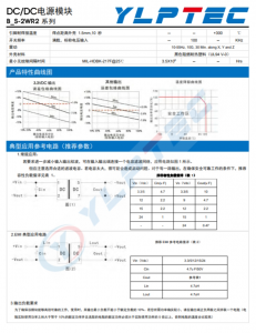 B2424S-2WR2  2W,定電壓輸入，隔離非穩壓單路輸齣