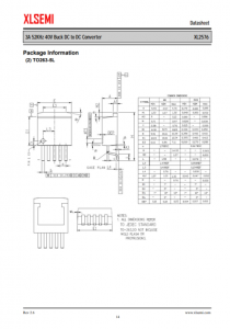 XL2576T-ADJE1  3A 52KHz 40V 降压 DC-DC 转换器
