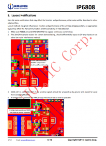 IP6808  符閤WPC V1.2.4協議7.5W/10W的無線電源髮射器