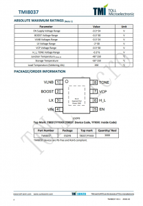 TMI8037  500mA LNB-電源與控製電壓 調節器