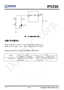 IP5330  集成数码管驱动和TYPE_C协议的3A充电/3A放电移动电源SOC