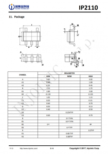 IP5306  2.1A 充電 2.4 A 放電高集成度移動電源 SOC