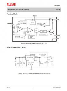 XL2576T-12E1  3A 52KHz 40V 降压 DC-DC 转换器