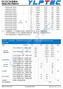 URB2409YMD-10WR3  10W，超宽压输入，隔离稳压单路/双路输出