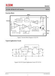 XL2576S-12E1  3A 52KHz 40V 降压 DC-DC 转换器