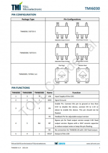 TMI6030-28  300mA、低IQ、高PSRR LDO稳压器