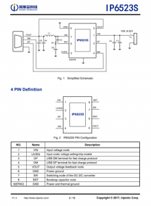 IP6523S  3.4A 輸齣降壓轉換器，帶 DCP 協議