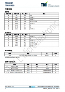 TMI8118S   7V 單通道直流馬達驅動芯 