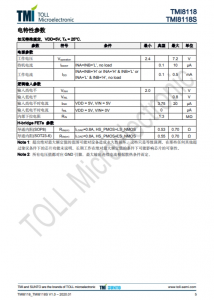 TMI8118S   7V 单通道直流马达驱动芯 