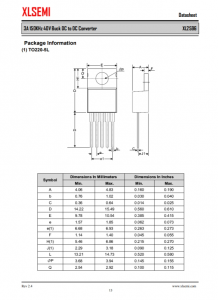 XL2596T-ADJE1  3A 150KHz 40V 降壓 DC-DC 轉換器