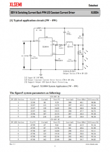 XL8004E1  80V 1A 开关电流降压 PFM LED 恒流驱动器