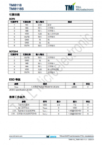 TMI8118S  7V 单通道直流马达