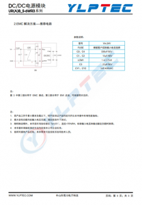 URB2415S-6WR3  : 宽压输入，隔离稳压单路/正负双路输出